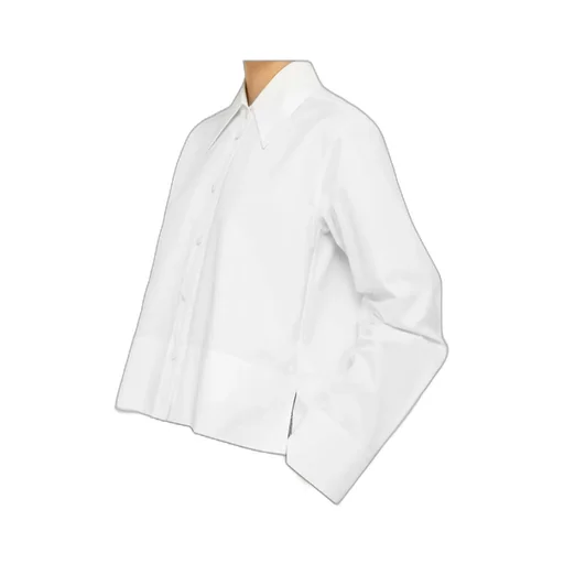 Long-Sleeved Straight Hem Shirt