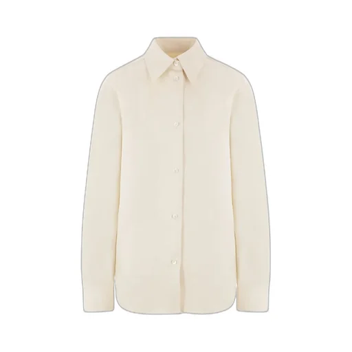 Curved Hem Poplin Shirt