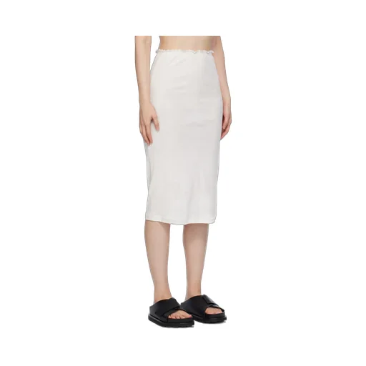 Logo-Embroidered Layered Midi Skirt