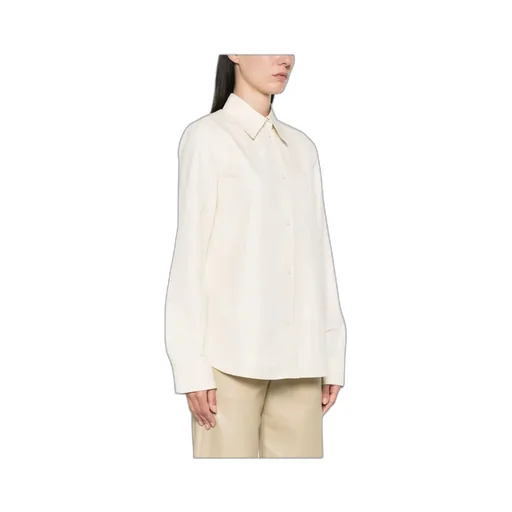 Curved Hem Poplin Shirt
