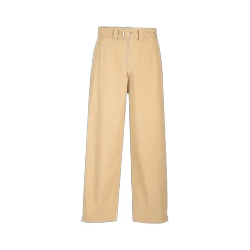 Belted Straight-Leg Trousers