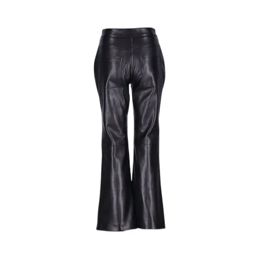 Straight-Leg Leather Trousers