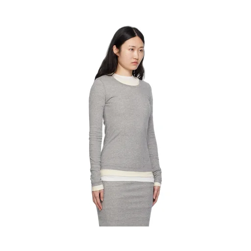 Three-Piece T-Shirt With Round Neck