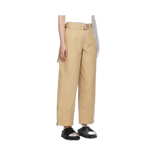 Belted Straight-Leg Trousers