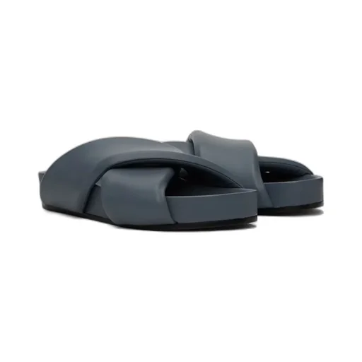 Crossover-Strap Leather Sandals
