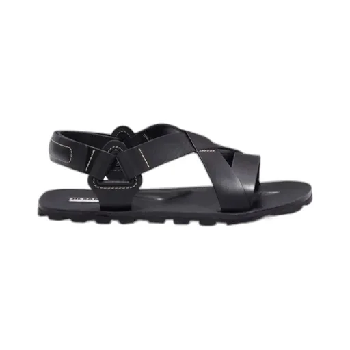 Touch-Strap Open-Tote Sandals