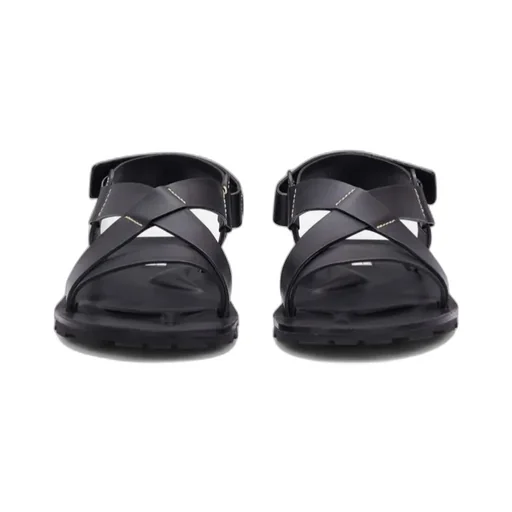 Touch-Strap Open-Tote Sandals