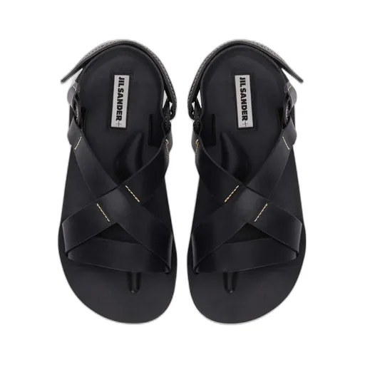 Touch-Strap Open-Tote Sandals