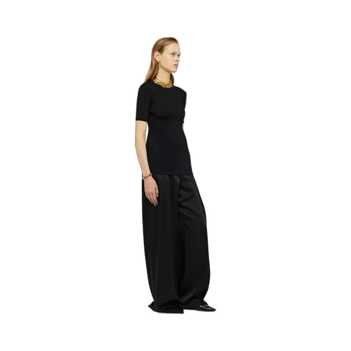 Short-Sleeve Ribbed-Knit T-Shirt