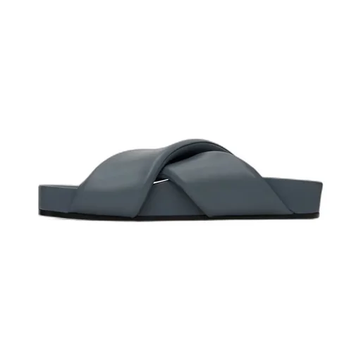 Crossover-Strap Leather Sandals
