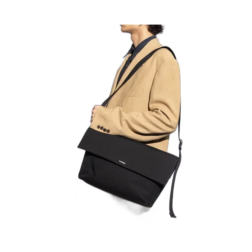 Logo Printed Foldover Shoulder Bag