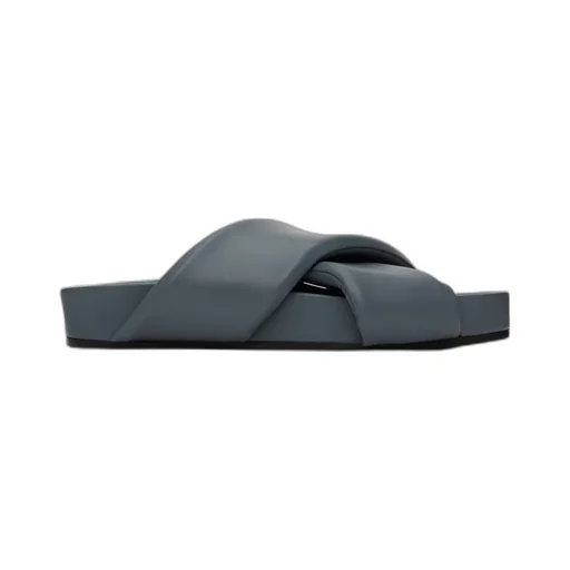 Crossover-Strap Leather Sandals