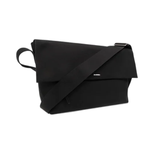 Logo Printed Foldover Shoulder Bag
