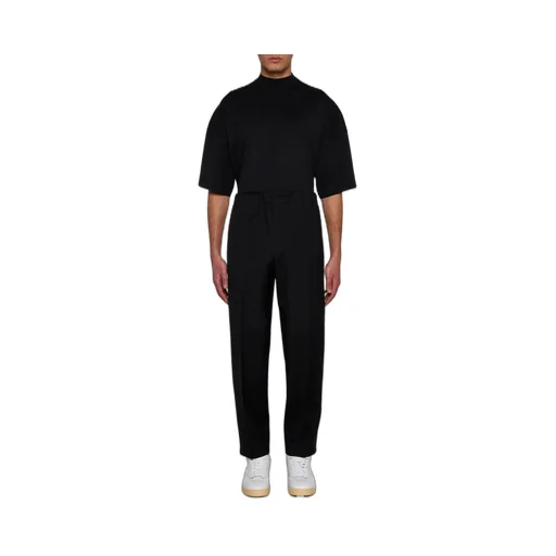 Elastic Waist Tapered Trousers