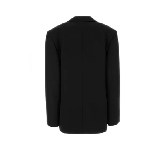 Single-Breasted Crepe Tailored Blazer