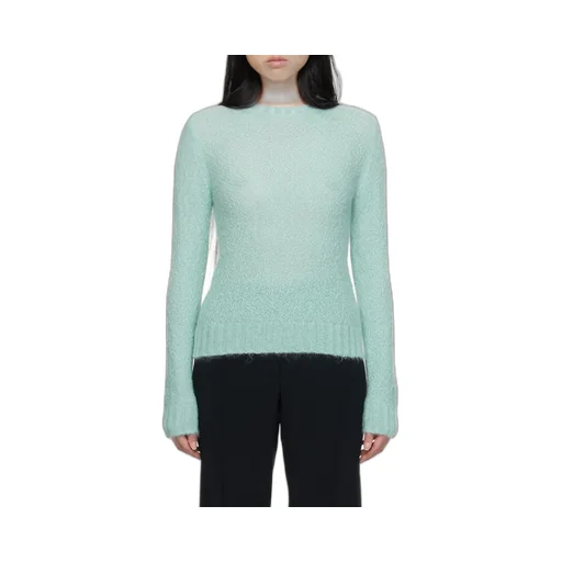Round-Collar And Long-Sleeved Sweater