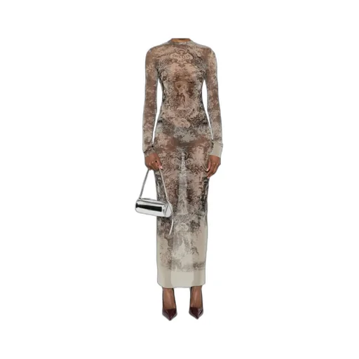 Graphic-Print Maxi Dress