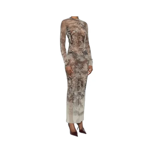 Graphic-Print Maxi Dress