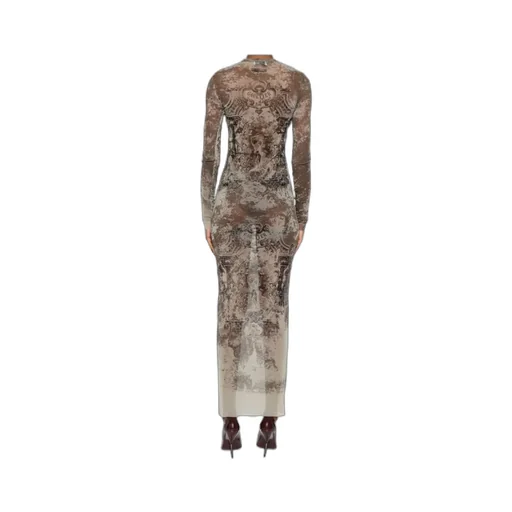 Graphic-Print Maxi Dress