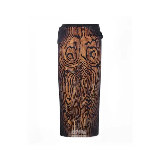 Mesh Skirt Double Layer Printed Wood