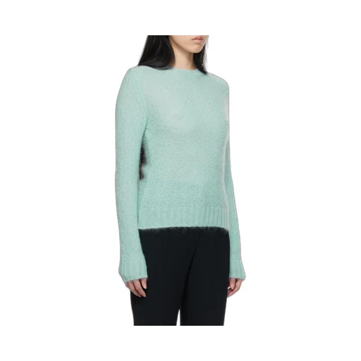 Round-Collar And Long-Sleeved Sweater