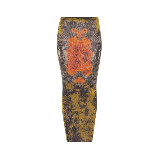 Baroque-Print Skirt