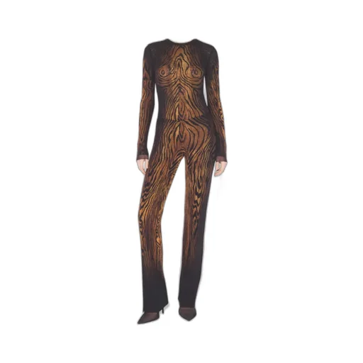 Wood-Printed Trousers