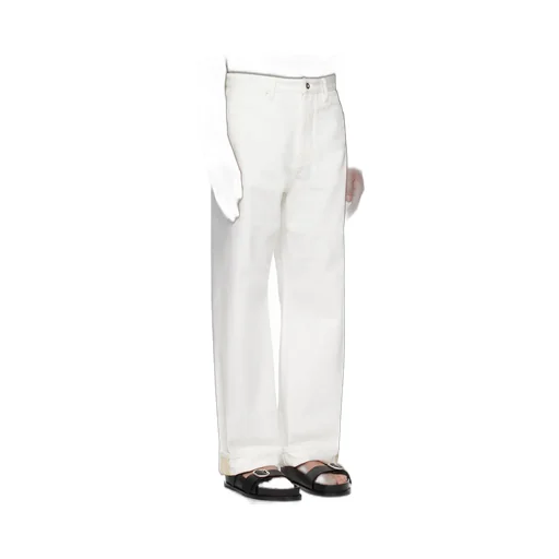 Mid-Waisted Straight-Leg Trousers