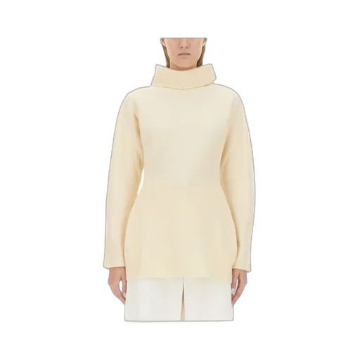 Back Cut-Out Turtleneck Knit Sweater