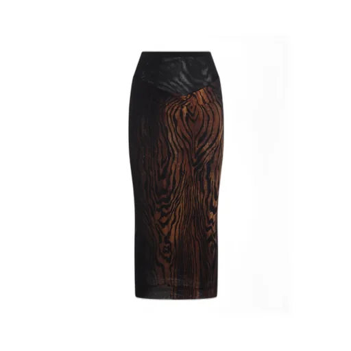 The Long Draped Wood Skirt