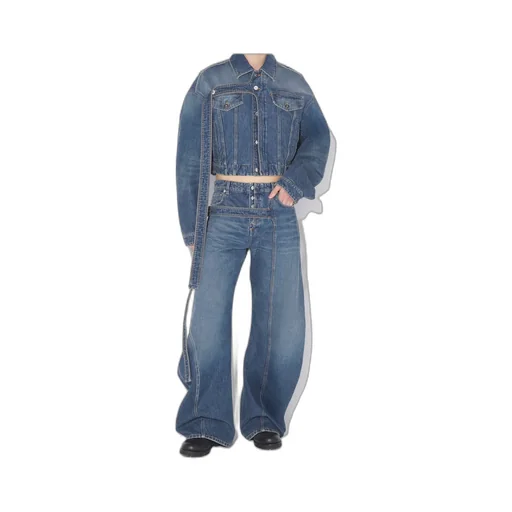 Panelled Belted Jeans