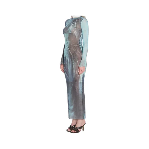 Water-Print Maxi Dress