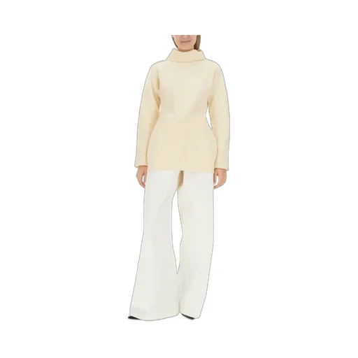 Back Cut-Out Turtleneck Knit Sweater