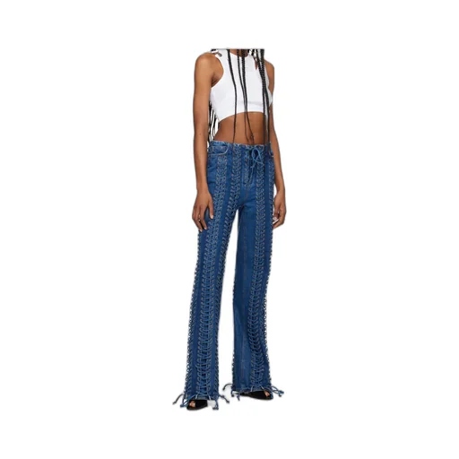 Lace-Up Jeans