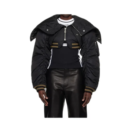 The Quilted Cropped Bomber Jacket