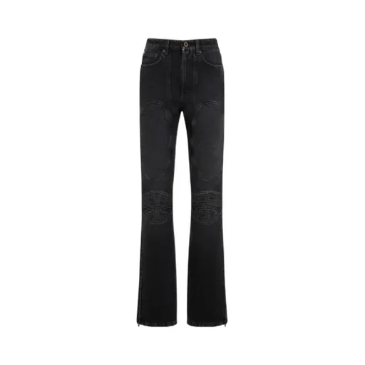 High Waist Lace-Up Jeans