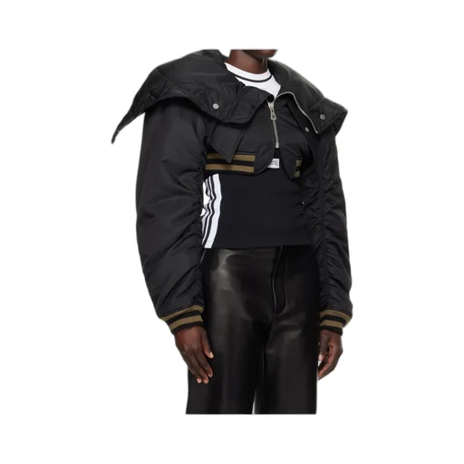 The Quilted Cropped Bomber Jacket