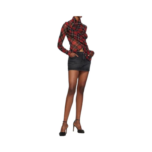 Five-Pocket Denim Mini Skirt