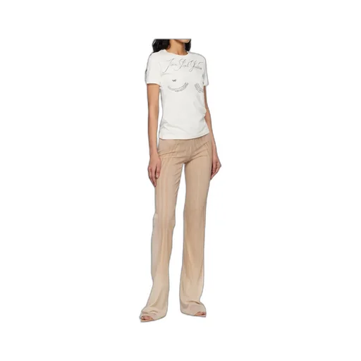 Spiral-Print Mesh Trousers