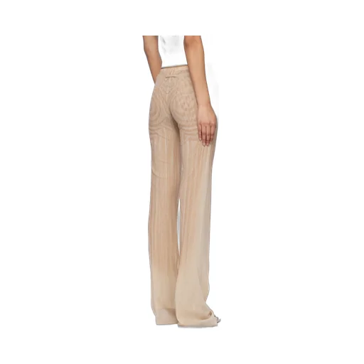Spiral-Print Mesh Trousers