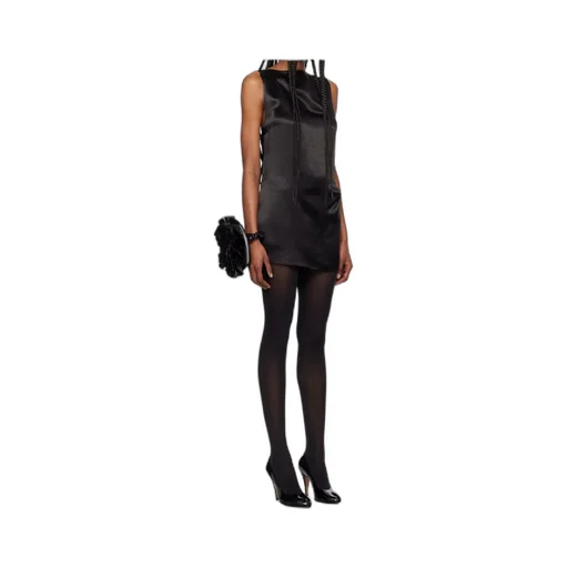 Corset Lacing Satin Minidress
