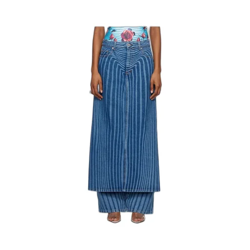 Striped Denim Trousers