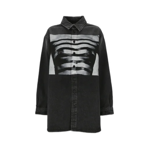 Body Mariniere Printed Denim Shirt