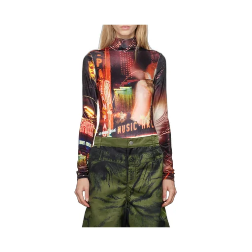 Pigalle Printed Velvet Bodysuit