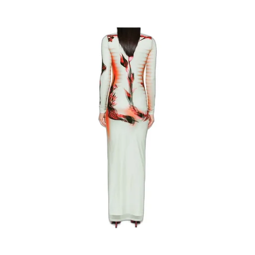 Double-Layered Printed Maxi Dress