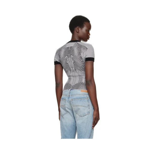 The Morphing Pinstripes Jacquard T-Shirt