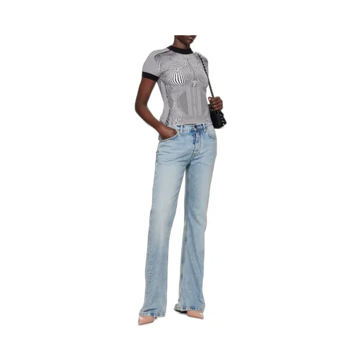 The Morphing Pinstripes Jacquard T-Shirt