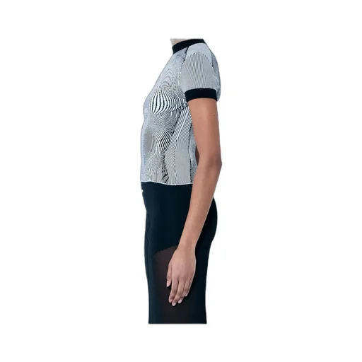 The Morphing Pinstripes Jacquard T-Shirt