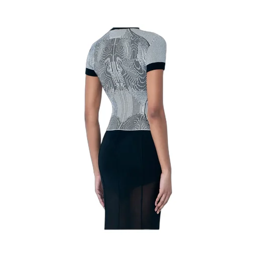 The Morphing Pinstripes Jacquard T-Shirt
