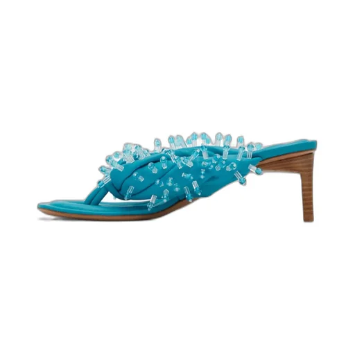 Bead-Embellished 70Mm Heeled Sandals